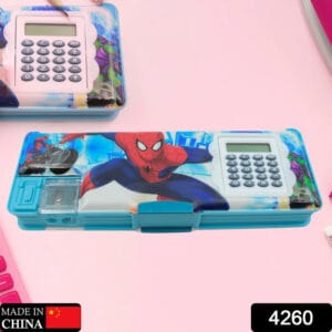 Cartoon Multi-Functional Geometry Box With Calculator & Double Sharpener