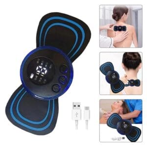 PORTABLE USB NECK MASSAGER ELECTRIC NECK MASSAGER AUTOMATIC MASSAGE ENHANCER MINI CERVICAL MASSAGER EMS LYMPHATIC DRAINAGE MASSAGE WITH CABLE