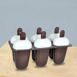 Plastic Ice Candy Maker Kulfi Maker Moulds Set With 6 Cups