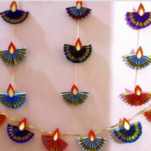 Macrame Leaf Door/Wall Hanging Toran, Peach and Pink